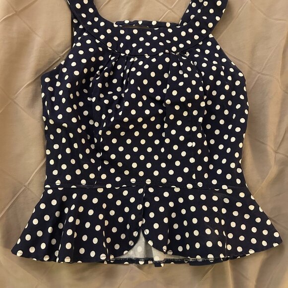 Bettie Page black polka dot top - Picture 1 of 1